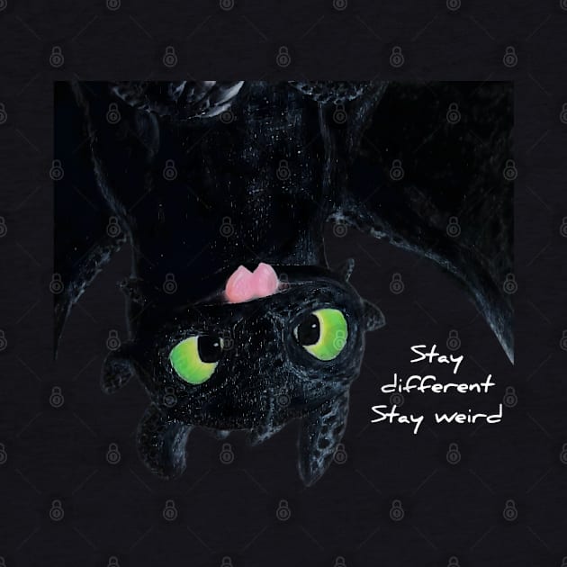 Toothless Upside Down Sticker by Lycoris ArtSpark